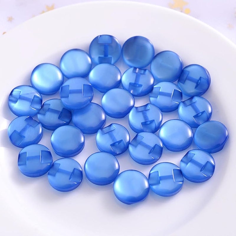 أزرار راتنجية 8 مم للبحرية 50 قطعة أحجار الراين الزخرفية أزرار الخياطة لملابس DIY ولصق القصاصات - Image 2