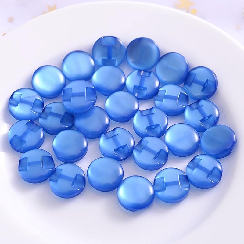 أزرار راتنجية 8 مم للبحرية 50 قطعة أحجار الراين الزخرفية أزرار الخياطة لملابس DIY ولصق القصاصات - Image 5