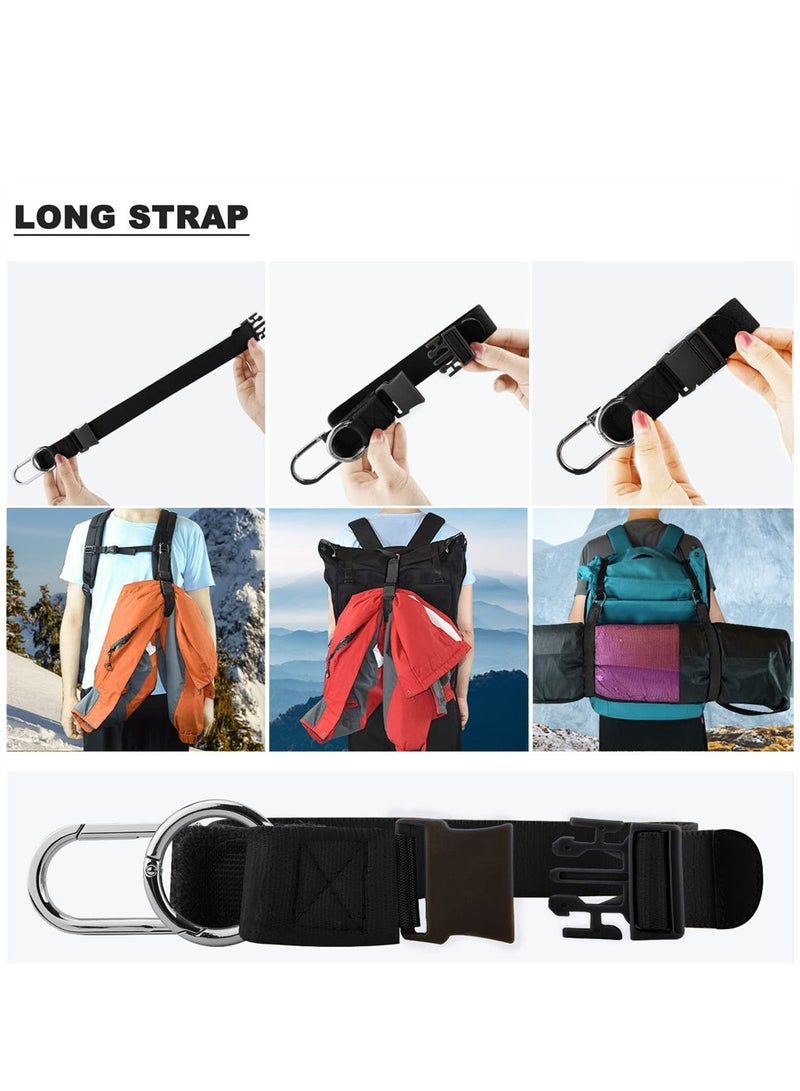 SYOSI Elastic Jacket Gripper Travel Strap, Suitcase Straps Belts with D-Ring Hooks and Buckle, Heavy Duty Luggage Straps for Travel Luggage, Hands Free Travel Accessories (4 Pack) - Image 5