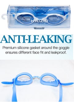 HAIZID Swimming Goggles And Earplugs - Anti Fog Anti UV Waterproof Swimming Goggles Offers A Crysal Clear and Wide Vision, Swim Goggles Suitable For Men Women, Comes With A Box Easy To Carry and Store  - Image 3