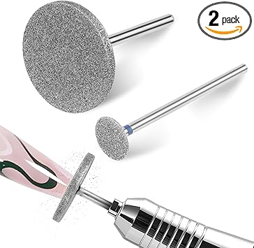 Andibro 2Pcs Sanding Disc Nail Drill BitsElectric Foot File Hard Skin Remover Discs Emery Carbide Callus Remover Pads Pedicure Sandpapers Replacement Cracked Skin Callus Removal for Manicure Pedicure - Image 1