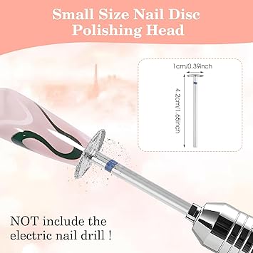 Andibro 2Pcs Sanding Disc Nail Drill BitsElectric Foot File Hard Skin Remover Discs Emery Carbide Callus Remover Pads Pedicure Sandpapers Replacement Cracked Skin Callus Removal for Manicure Pedicure - Image 3