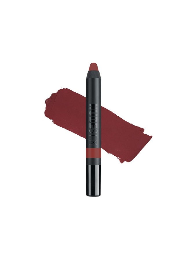 NUDESTIX - Nudestix Magnetic Matte Lip Color, Lipstick + Lip Liner + Lip Stain, 3-in-1Multi Use Makeup Pencil, Long Lasting Pigment, Kiss Proof, Smudge Proof, Waterproof, Bold Nude Looks, Shade: Vino - Image 1