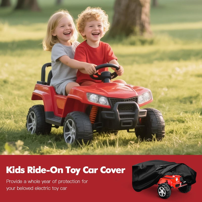 TOHONFOO Kids Ride-On Toy Car Cover, 52 x 26 x 22inch Outdoor Water Resistant Protection Cover Power Wheels Cover Waterproof for Children Wheels Toy Electric Car - Image 3