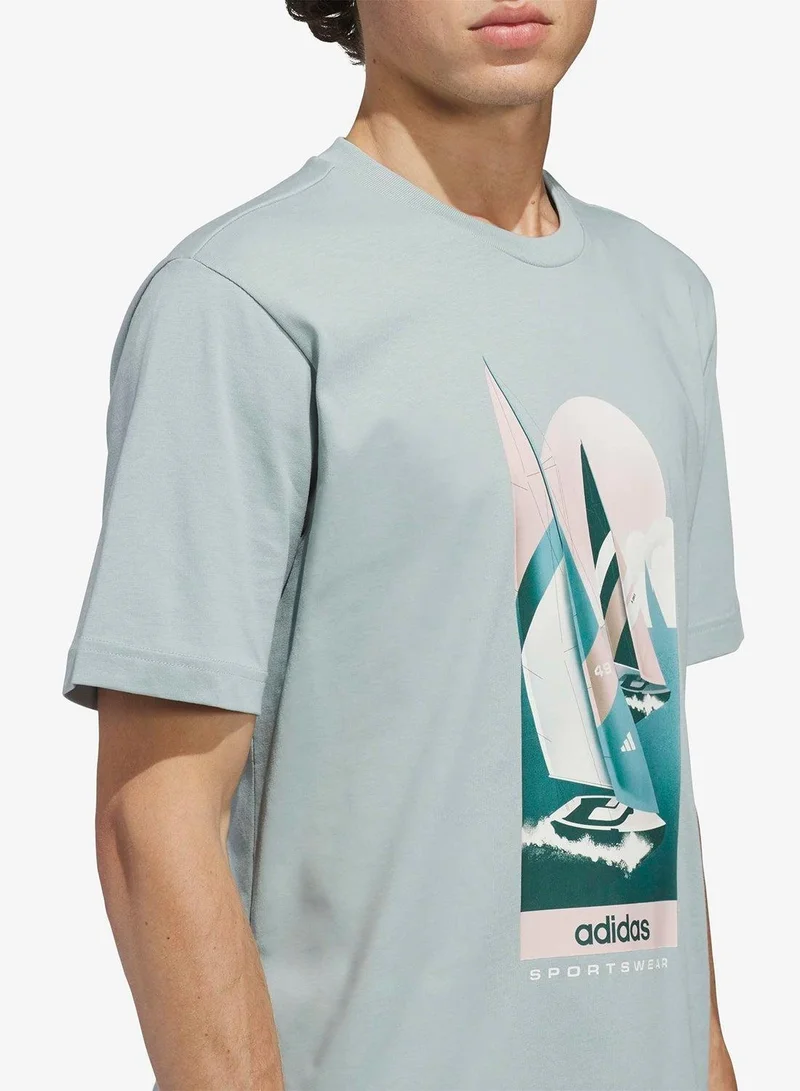Adidas  Summer Sailing Graphic T-shirt for Men | Best Price UAE