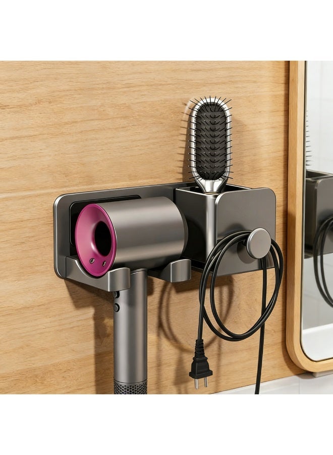 ميكسد Hair Dryer Holder Wall Mounted, Self Adhesive Hair Dryer organizer Wall Mount, Blow Dryer Holder, Hair Dryer Stand for Bathroom - Image 2