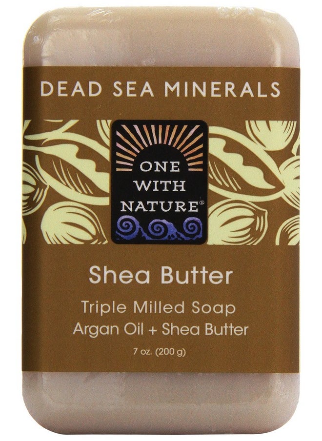 ONE WITH NATURE Dead Sea Mineral Bar Soap Shea Butter 7 Oz  - Image 1