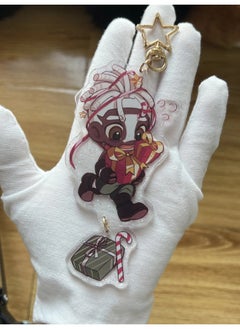 League of Legends Anime keychain women Arcane acrylic key chain man Jinx key ring Pendant Ornament Accessories friend gift-Color:3