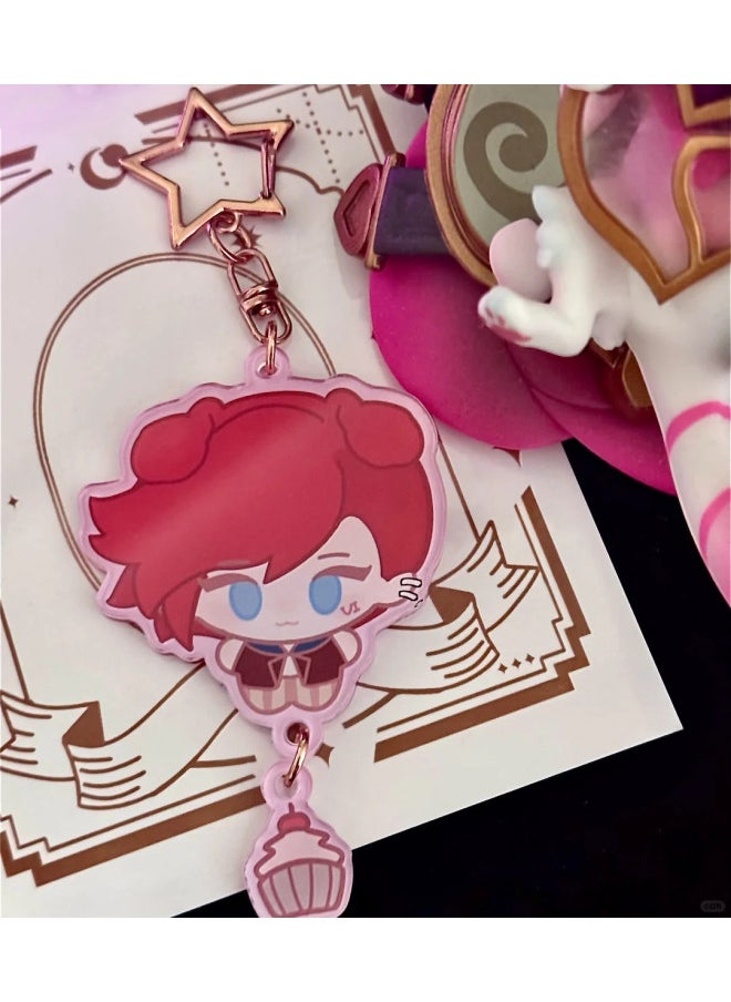 Generic - League of Legends Anime keychain women Arcane acrylic key chain man Jinx key ring Pendant Ornament Accessories friend gift-Color:3 - Image 1