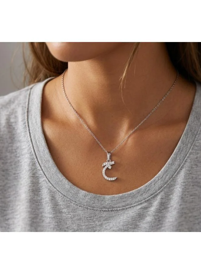 روفو Arabic Letter 'Jeem' Necklace 18k Gold Plated