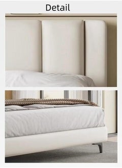 Wooden Twist Wooden Twist Italian Minimalism Modernize Leatherette Upholstery Bed for Luxury Bedroom (King Size)  - Image 4