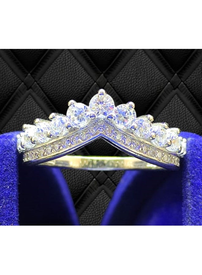 101 Jewelry Women's Swiss silver ring, 925 sterling silver, plated with high-quality white gold. The model is internationally known as "The Little Princess". - Image 3