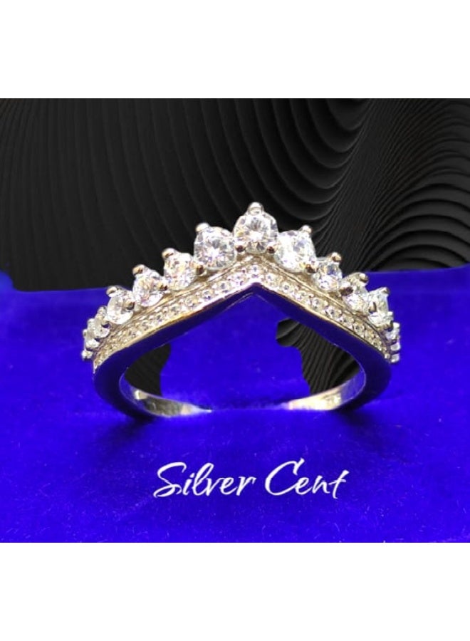 101 Jewelry Women's Swiss silver ring, 925 sterling silver, plated with high-quality white gold. The model is internationally known as "The Little Princess". - Image 5
