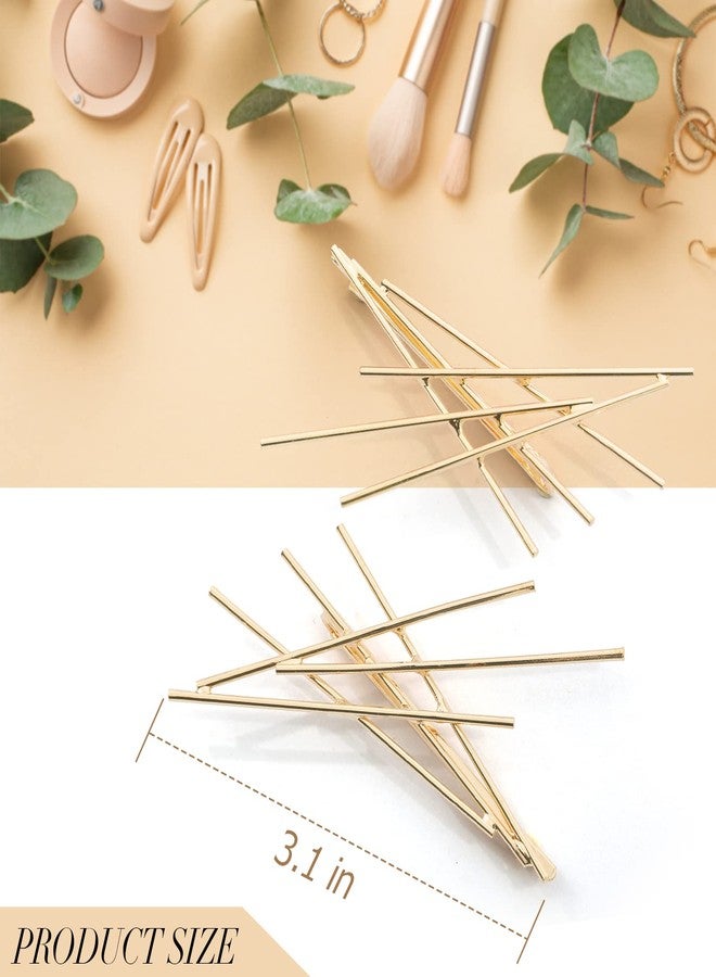 KANPRINCESS 2PCS 3.1Inch Geometric Hair Clips,Metal Hair Pin,Minimalist Hair Accessories,Fashion Pins For Girl Women Wedding Parties (Geometric) - Image 2