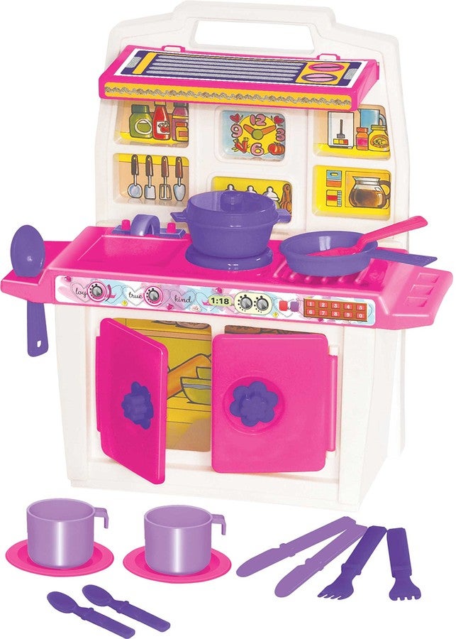 Toyzone Impex Pvt Ltd Toyzone Disney-Princess My Little Kitchen -44734 | Multicolor | Disney Princess kitchen set | Kitchen Set/Play Set for Girls | Role Play Set | Cooking Toy | Pretend Play Kitchen Accessories Set | Household Set - Image 1