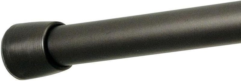 InterDesign iDesign Cameo Metal Tension Rod, Adjustable Customizable Curtain Rod for Bathtub, Shower Stall, Closet, Doorway, 26-42 Inches, Bronze - Image 1