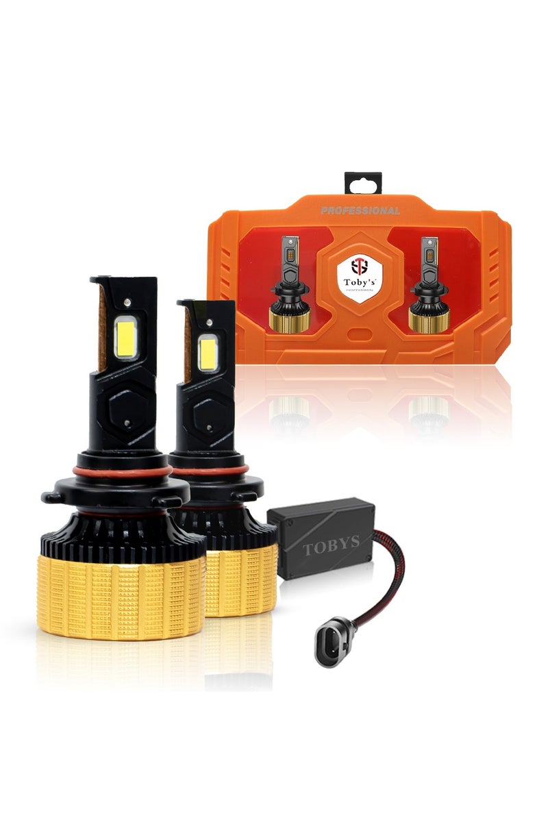 توبيز مصابيح توبي EC60 9005/9006 LED بقدرة 120 وات – 12,000 لومن فائق السطوع، مقاومة للماء IP65، خالية من الوميض، جاهزة لبروتوكول Can-Bus مع تبريد من الألمنيوم الطائر وترقيات ضوء القيادة الخالية من الوميض. - Image 1