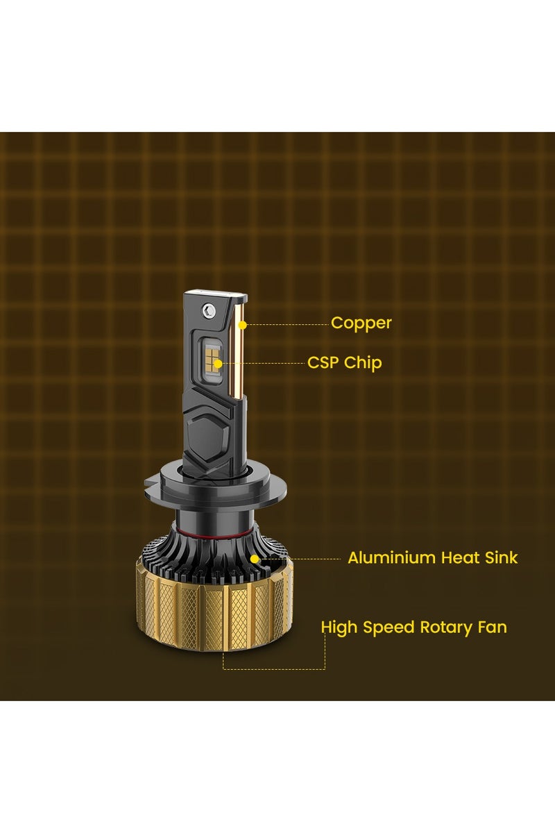 توبيز مصابيح توبي EC60 9005/9006 LED بقدرة 120 وات – 12,000 لومن فائق السطوع، مقاومة للماء IP65، خالية من الوميض، جاهزة لبروتوكول Can-Bus مع تبريد من الألمنيوم الطائر وترقيات ضوء القيادة الخالية من الوميض. - Image 4