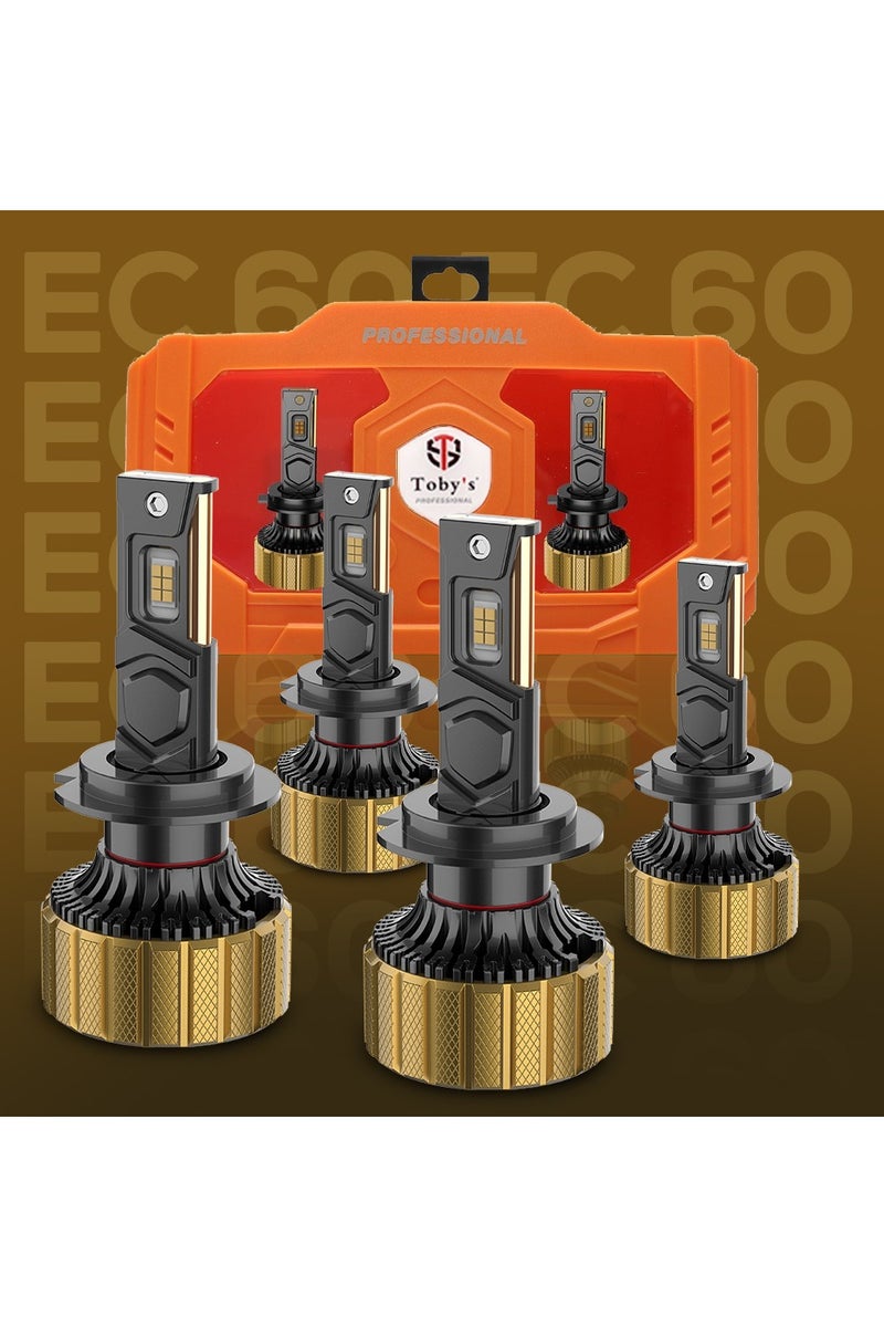 توبيز مصابيح توبي EC60 9005/9006 LED بقدرة 120 وات – 12,000 لومن فائق السطوع، مقاومة للماء IP65، خالية من الوميض، جاهزة لبروتوكول Can-Bus مع تبريد من الألمنيوم الطائر وترقيات ضوء القيادة الخالية من الوميض. - Image 5