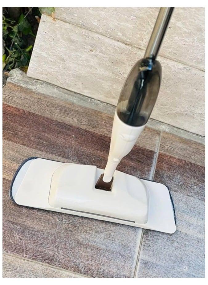 Generic - Parquet and ceramic mop with spray and mop, meaning 3*1, and rotates 360 degrees for easier use, easier cleaning and more comfort. Parquet mop with spray for polishing floors and tiles. Comfortable to hold, with a refillable spray bottle, easy to use, spray and refill, rotating head to reach all difficult places, the mop is made of washable microfiber - Image 1