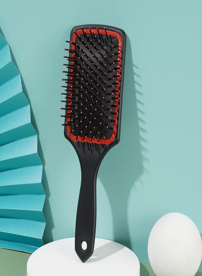 BlackLaoban Paddle Brush With Comfortable Air Cushion Pad Anti-static Hypoallergenic Bristles detangles hair with ease suitable for all hair types For Men and Women (Red) - Image 4