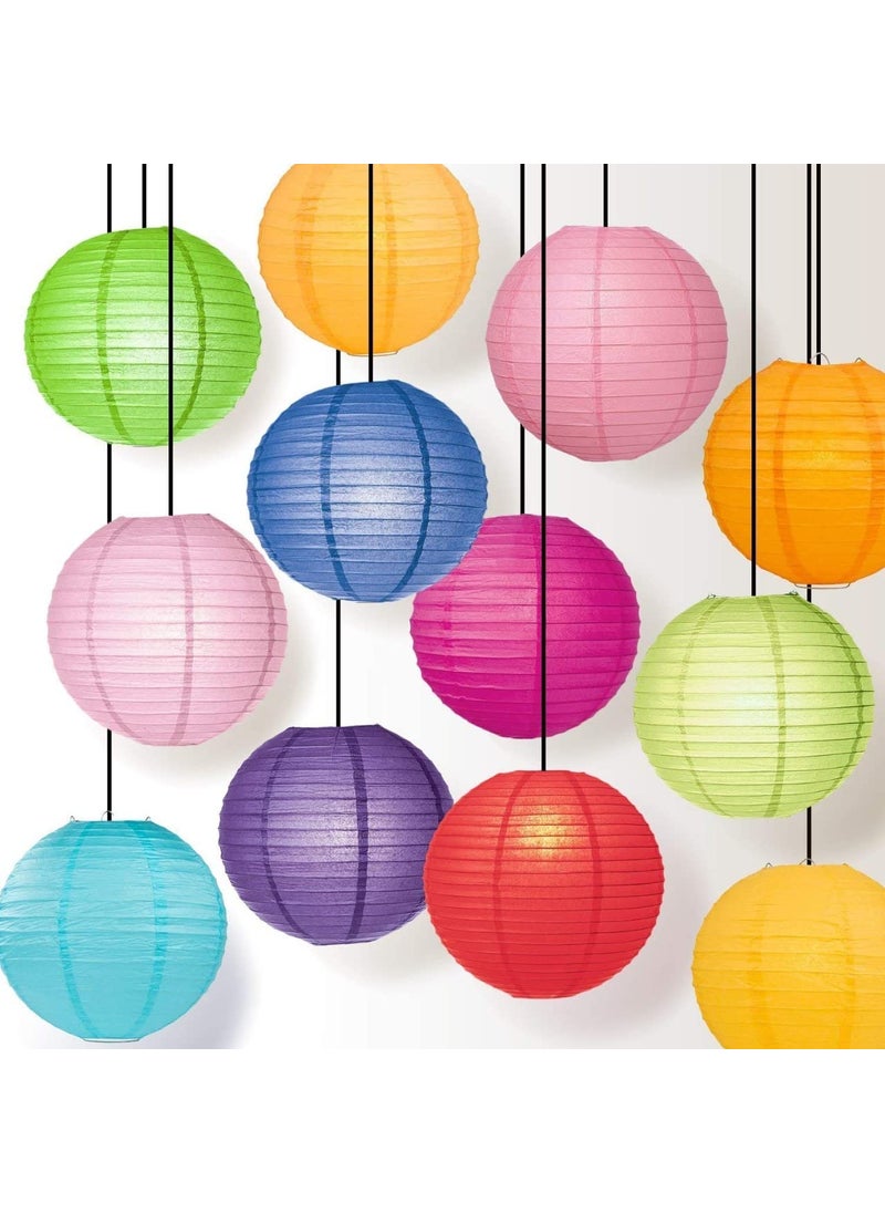 Crazy Sutra Crazy Sutra Paper Lamp Hanging Lantern Kandeel for Decoration Hotels Home Diwali Lantern Light Fixture Multicolor Size Medium 3 Pcs  - Image 3