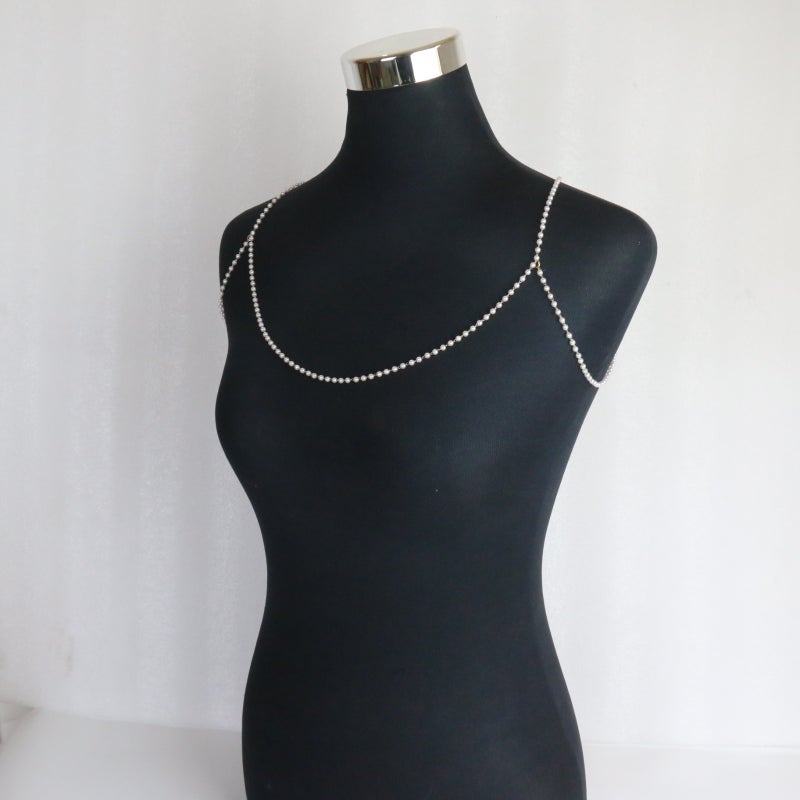 Multi-layer pearl chain necklace body chain - Image 5