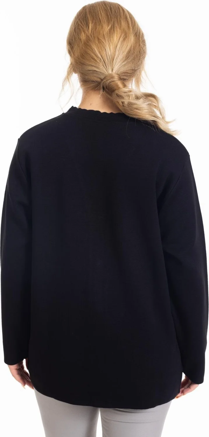 موتلو سيتي New Season Steel Knit Plain Model V Neck Buttoned Mother's Knitwear Cardigan 7422
