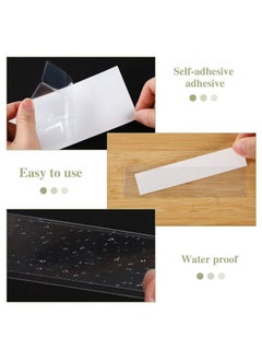 BESARME 60 Pack 1.2 X 4.3 Self Adhesive Label Holders With 60Pcs Paper Label Inserts Shelf Tag Label Holder Clear Pockets For Bookshelf Mailbox Shelves Storage Bins  - Image 3