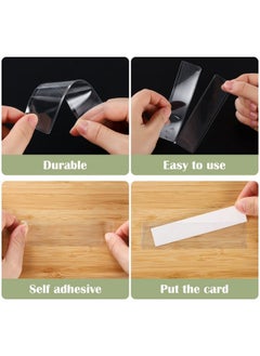 BESARME 60 Pack 1.2 X 4.3 Self Adhesive Label Holders With 60Pcs Paper Label Inserts Shelf Tag Label Holder Clear Pockets For Bookshelf Mailbox Shelves Storage Bins  - Image 4
