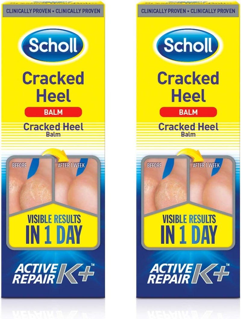 كريم شول المتكامل لعلاج الكعب المتشقق مع إصلاح K 60 مل - كريم مرطب للكعوب المتشققة والجلد الجاف مع الكيراتين - عبوة من 2