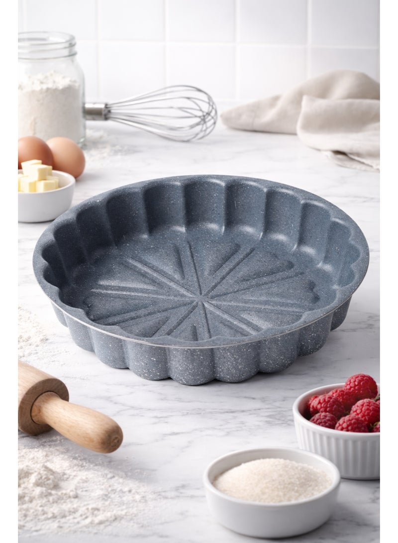 ايدا قالب خبز دائري غير لاصق بتصميم مموّج – مثالي للكيك، الكيش، التارت والفطائر - Image 2