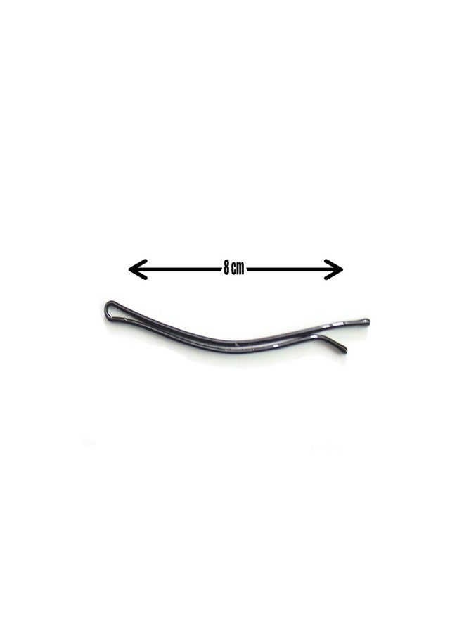 Kalaneet Metal Black 48pcs Bob/Bobby Pins (Size:8cm) - Image 2