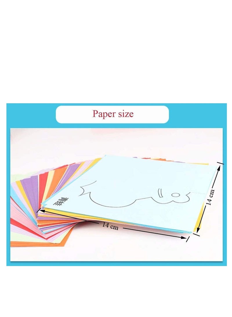 Fun Paper-Cut Set; Paper Cutting; Paper Art; Scissor Skills Activity Cutting Book; Kids Scissors Crafts Kits Preschool-120 s with A Pair of Child-Safe Scissors, Small  - Image 5