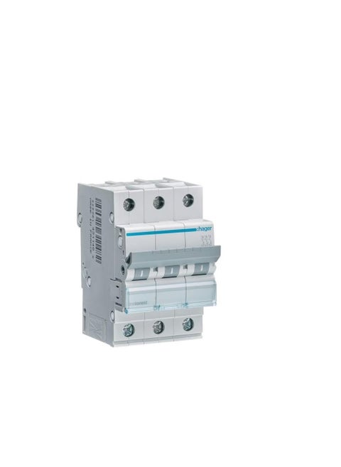 Hager MCB 3 Pole 6kA C-40A 3M - MCN340