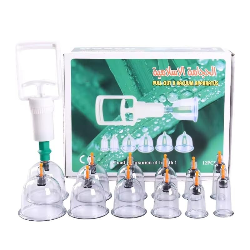 Derovan One-Time Acupuncture Cupping Set – Disposable Vacuum Suction Cups for Traditional Therapy, Muscle Relief & Supportive Weight Management - Image 1