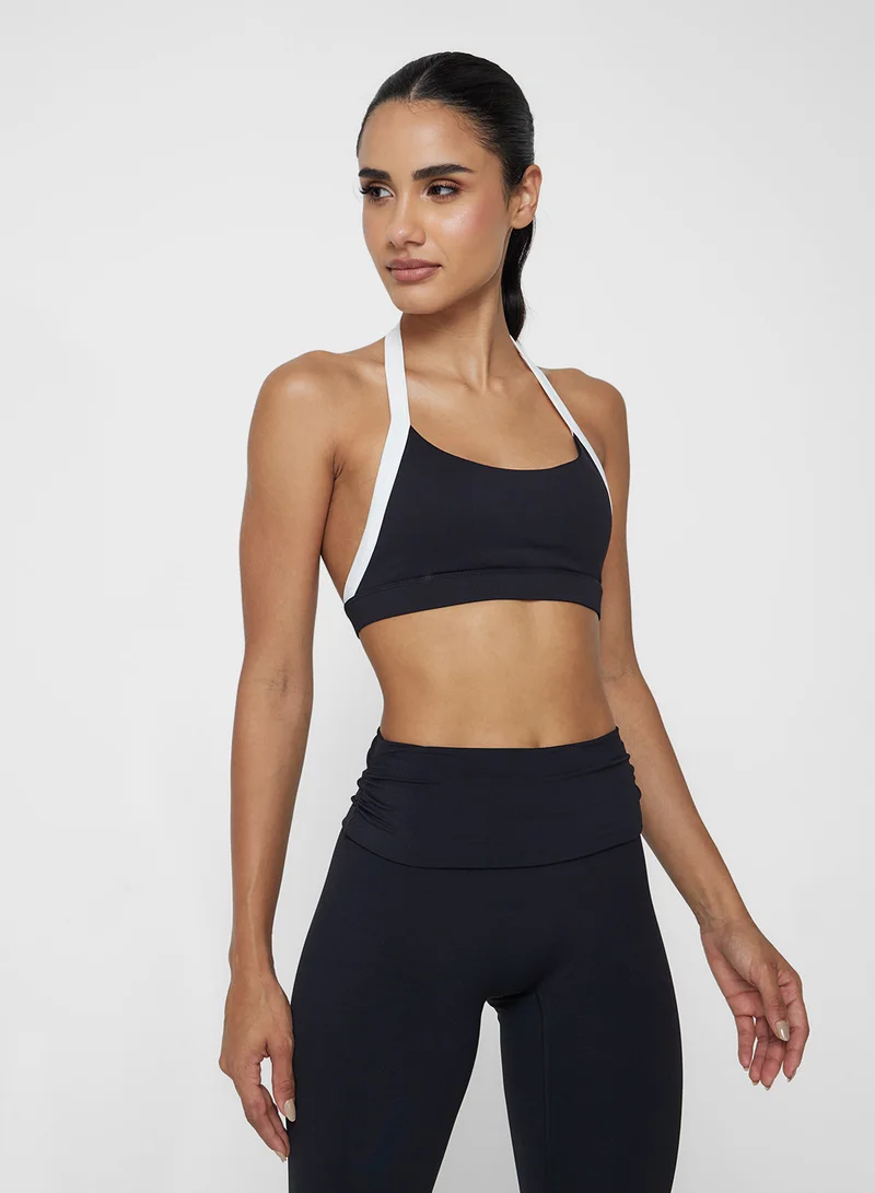 فورورد Halter Neck Contrast Trim Sports Bra