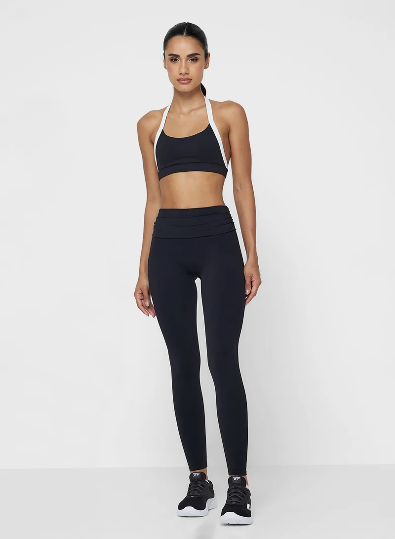 FRWD Halter Neck Contrast Trim Sports Bra