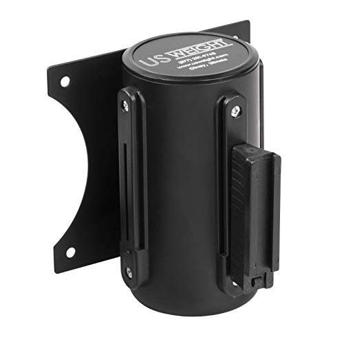 US Weight U2500 Crowd Control Wall Mount with 8' Black Retractable Belt with Safe Braking System and Locking Button - Image 2