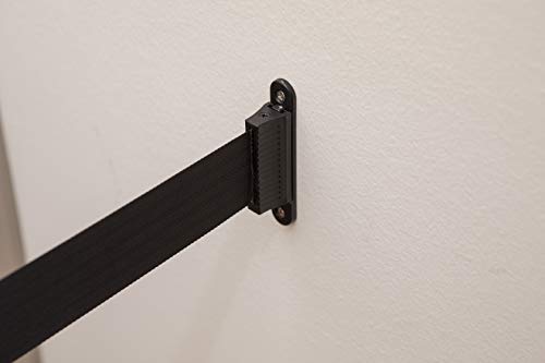 US Weight U2500 Crowd Control Wall Mount with 8' Black Retractable Belt with Safe Braking System and Locking Button - Image 5