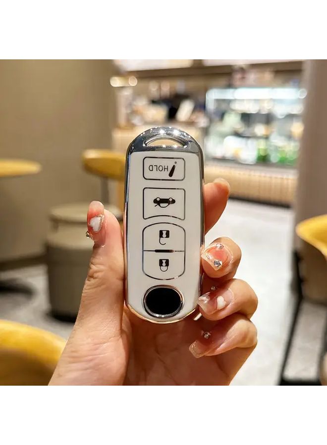 غطاء مفتاح TPU أبيض لحامل جهاز التحكم عن بعد للسيارة مازدا 2 3 6 CX-5 CX-3 CX-7 CX-9 2015 2019 - Image 4