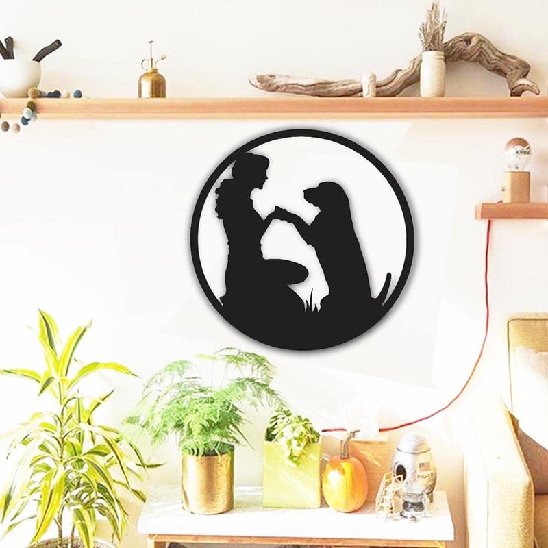 300Sparkles Dog Best Friends Wall Decor Hanging Frame for Home Room Decor Best Gift for Dogs Lover Friends and Family Black Style1 - Image 1