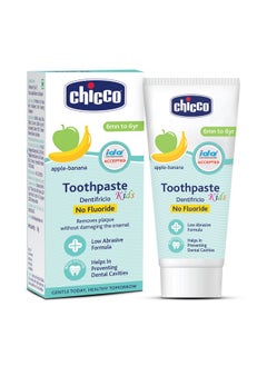 Chicco Toothpaste, Applebanana Flavour For 6M To 6Y Baby, Fluoride-Free, Preservative-Free,Cavity Protection (50 Millilitre)  - Image 1