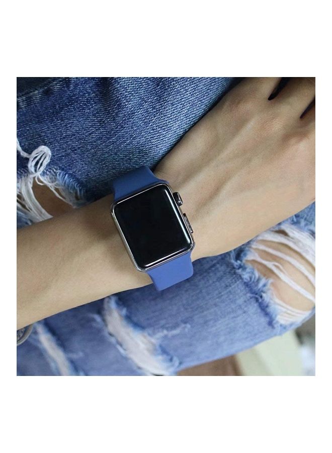 ICS Replacement Silicone Strap For Apple Smartwatch 38-40mm Blue - Image 2