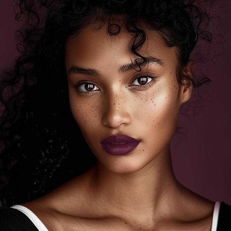 Depuplum Dark Purple Lipstick Matte for Women, Color Stay Long Lasting Lipstick Smudgeproof Liquid Lipsticks, Cruelty Free Lip Color, DM20 Dark Purple - Image 3