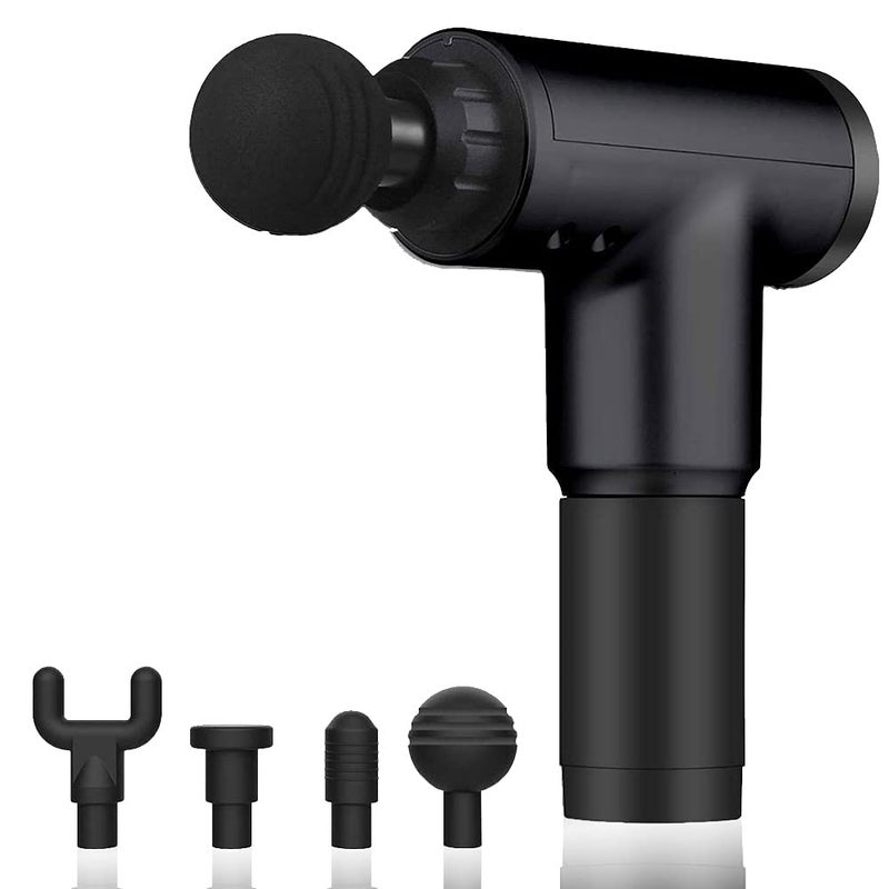 Massage Gun-Portable Body Neck Back Massager for Pain Relief with 6 Adjustable Speed 4 Detachable Massage Head, Assorted colors