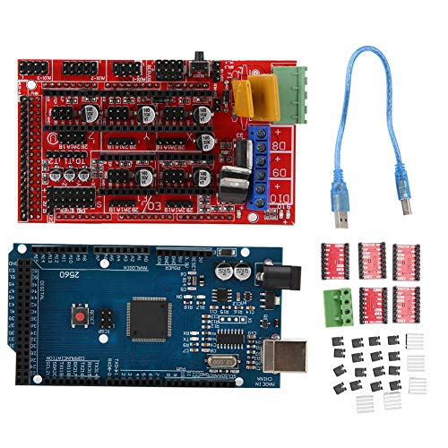 Thincol 3D Printer Controller DIY Kit, RAMPS 1.4 + 2560 R3 Board + 5pcs A4988 Stepper Motor Driver & Heatsink for Arduino RepRap - Image 1