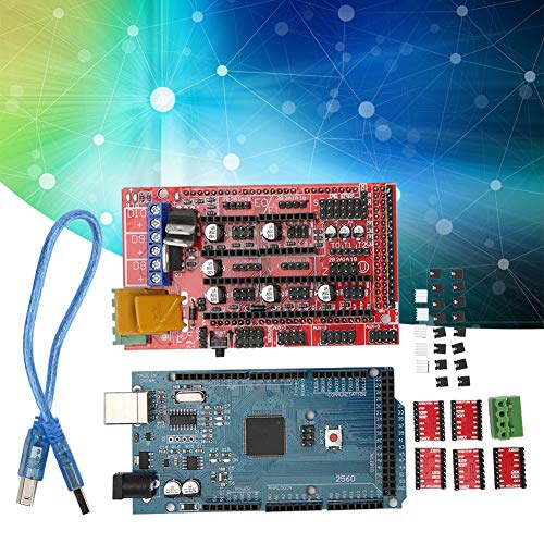 Thincol 3D Printer Controller DIY Kit, RAMPS 1.4 + 2560 R3 Board + 5pcs A4988 Stepper Motor Driver & Heatsink for Arduino RepRap - Image 4