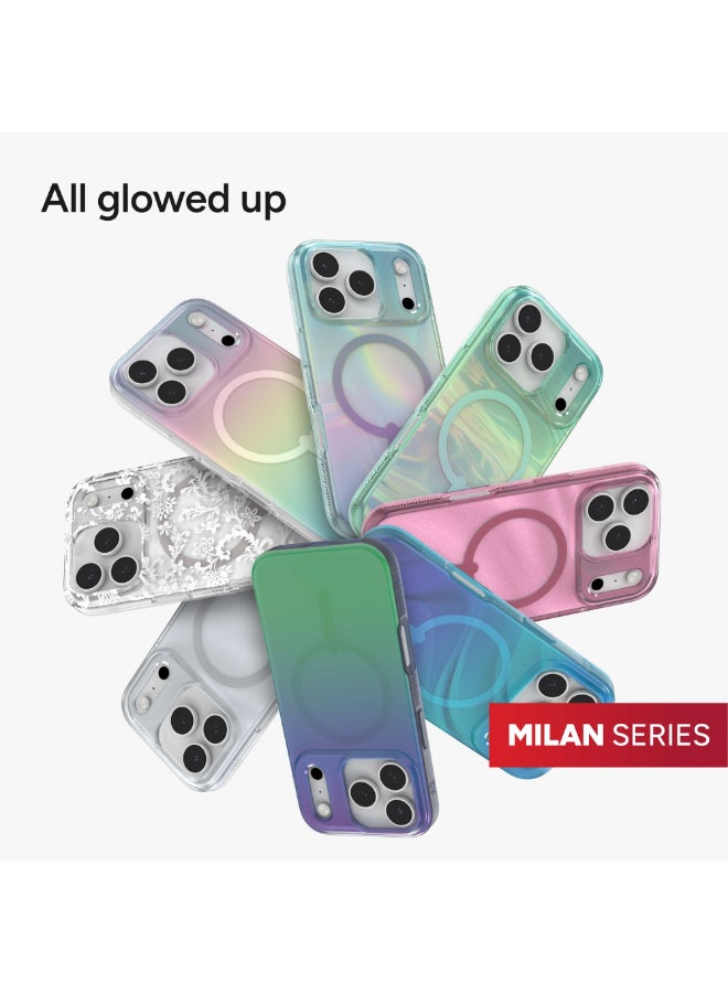 ZAGG iPhone 17 Pro Case – Milan Snap MagSafe Compatible Cover with Graphene Strength, 13 ft Drop Protection & Anti-Yellowing – Glitter Gold - Image 3