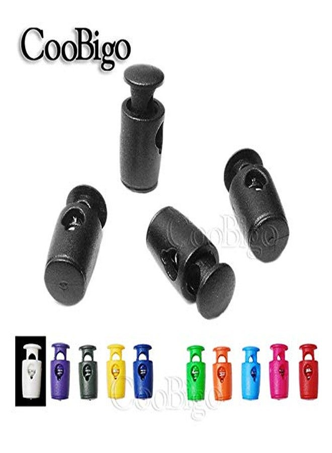 CooBigo 50pcs Plastic Assorted Colors Cord Lock Stopper Rope Ends Toggle Clip Buckle for Paracord Shoelace Sportswear Parts - Image 3